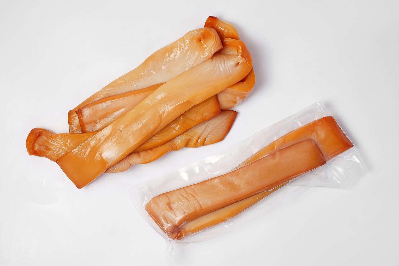 філе кальмара копчене(1) Кальмар гіганський шматок холодного копчення 1