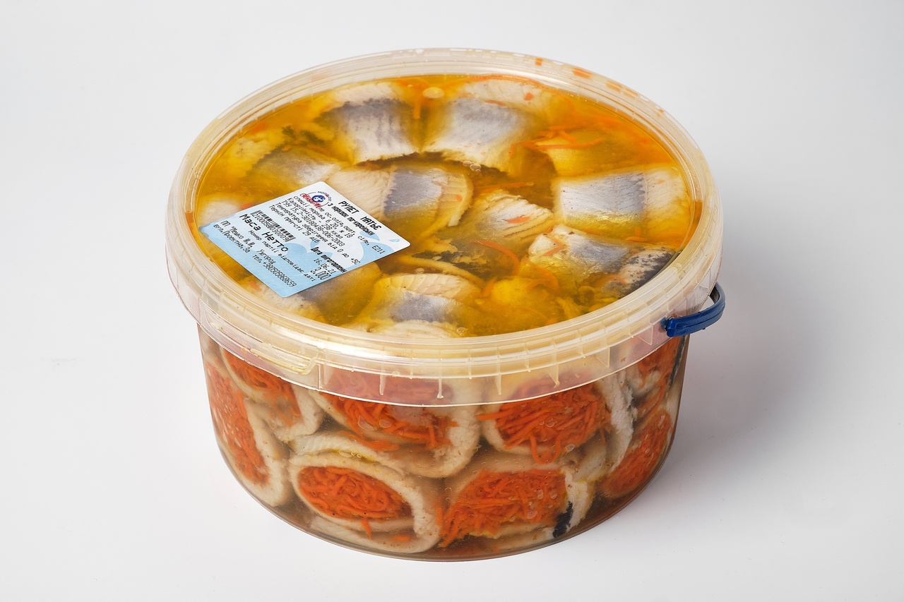 філе оселедця _РУЛЕТ З МОРКВОЮ_ Філе оселедця "Рулет з морквою по-корейськи" (3000грам) 1