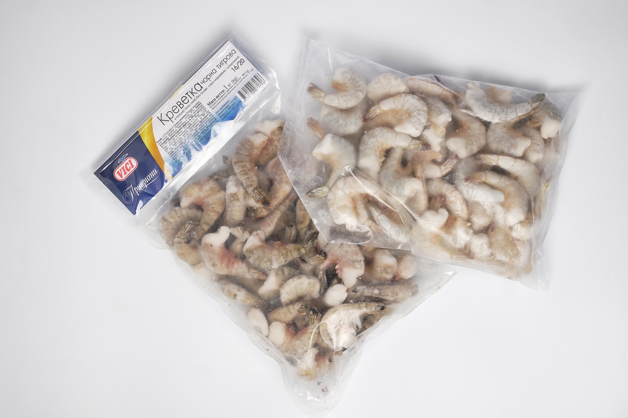 креветка тигрова без голови(16-20 шт_кг) Креветки ВАНАМЕЙ без голови, 16–20шт/кг (1000грам) 1