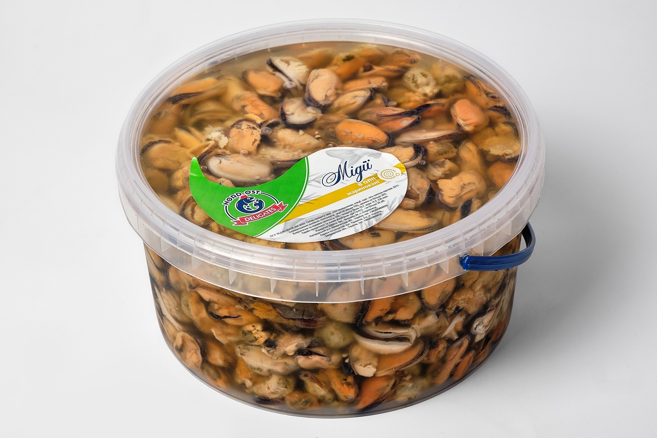 мідії в олії мариновані 2кг Мідії мариновані (3000грам) 1