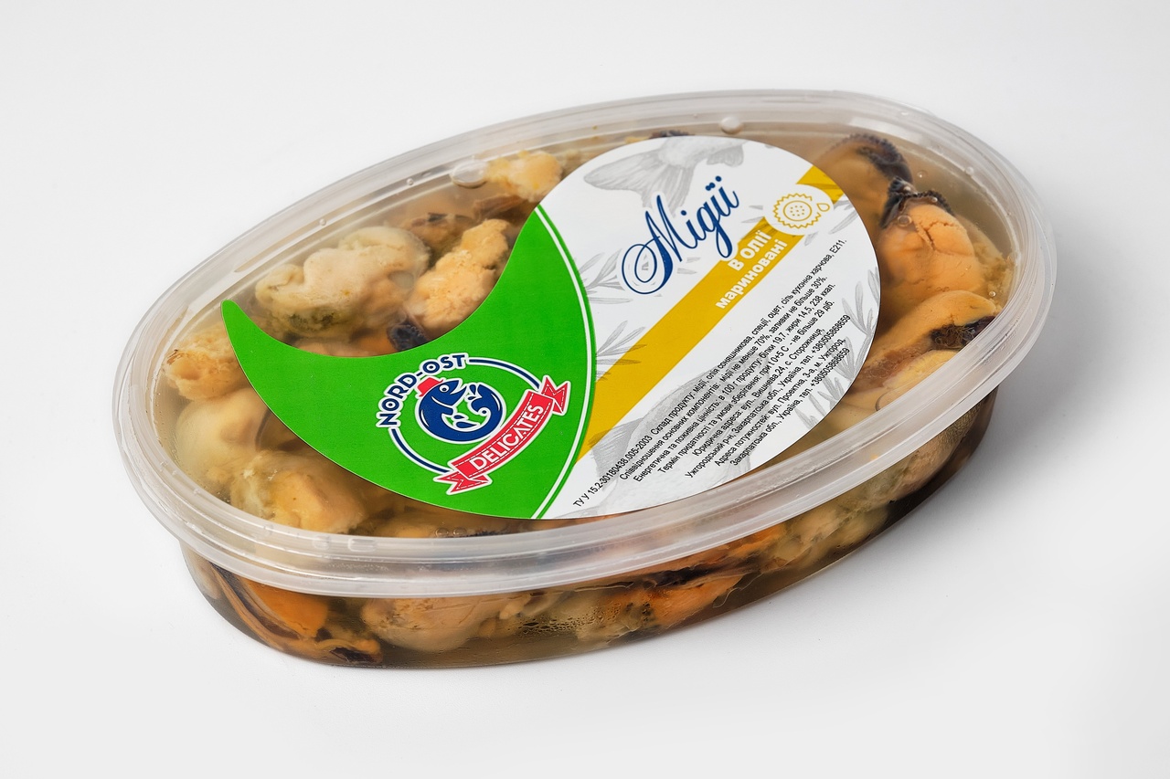 мідії в олії мариновані 300 грам Мідії мариновані (300грам) 1