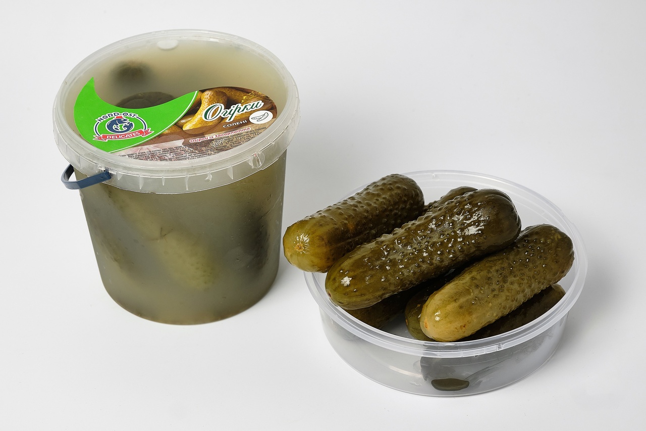 огірок солений бочковий Огірки Солоні, 1л. ( 9-12см ) 1