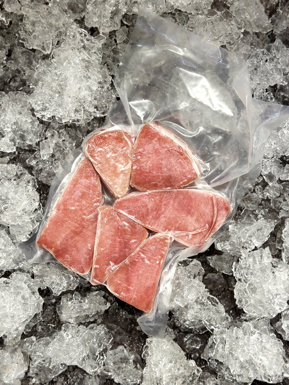 Тунець Стейки 50–100грам шматки, упаковка (500грам)